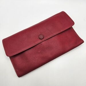 NEW VINTAGE Buxton Fandango Cowhide Leather Checkbook Wallet & Pen Set